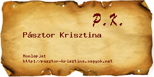 Pásztor Krisztina névjegykártya