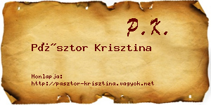 Pásztor Krisztina névjegykártya